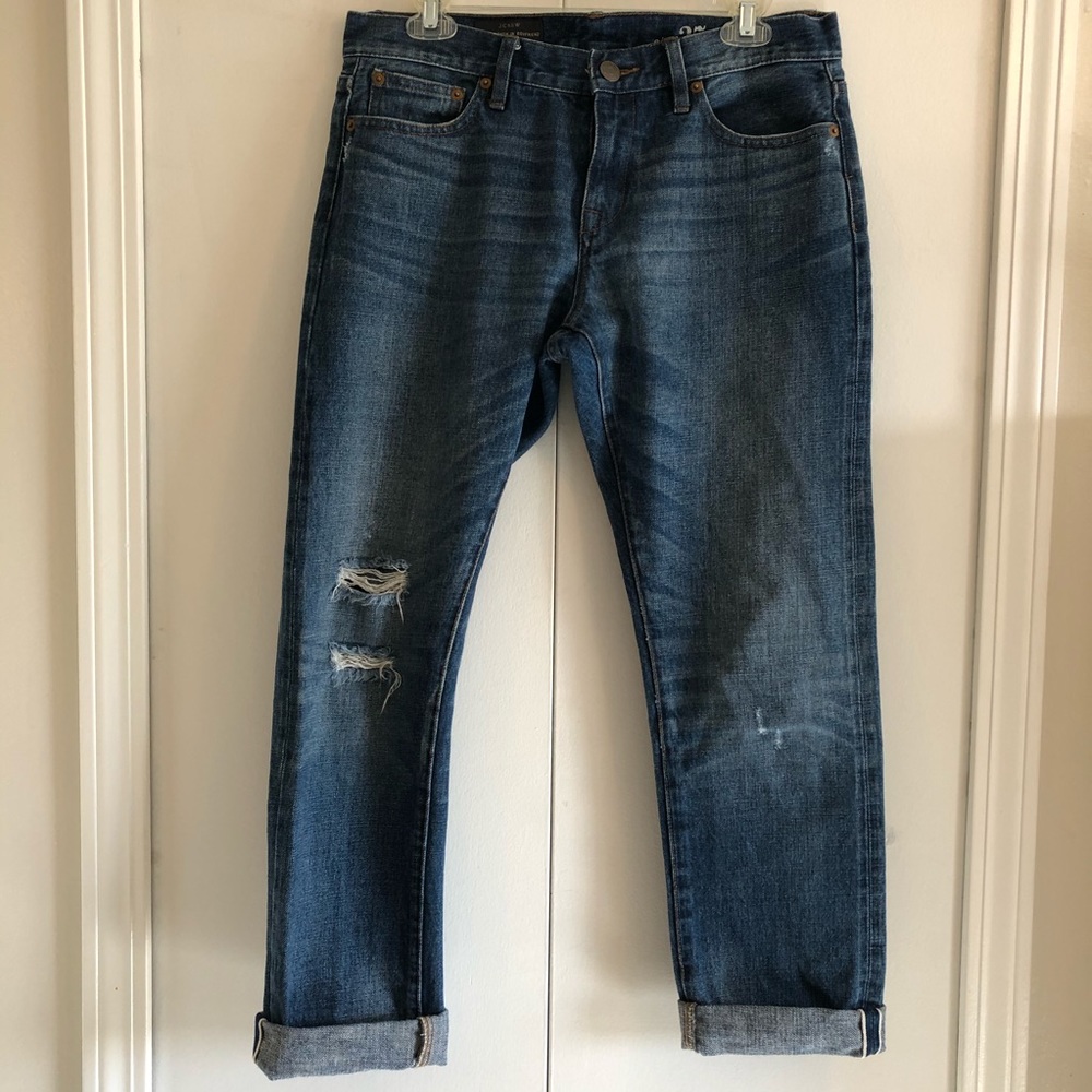 J. Crew Slim Broken In Boyfriend Jeans Size 27
